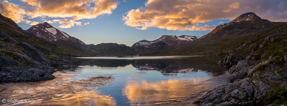 Sonnenuntergang am Hellertjonne See