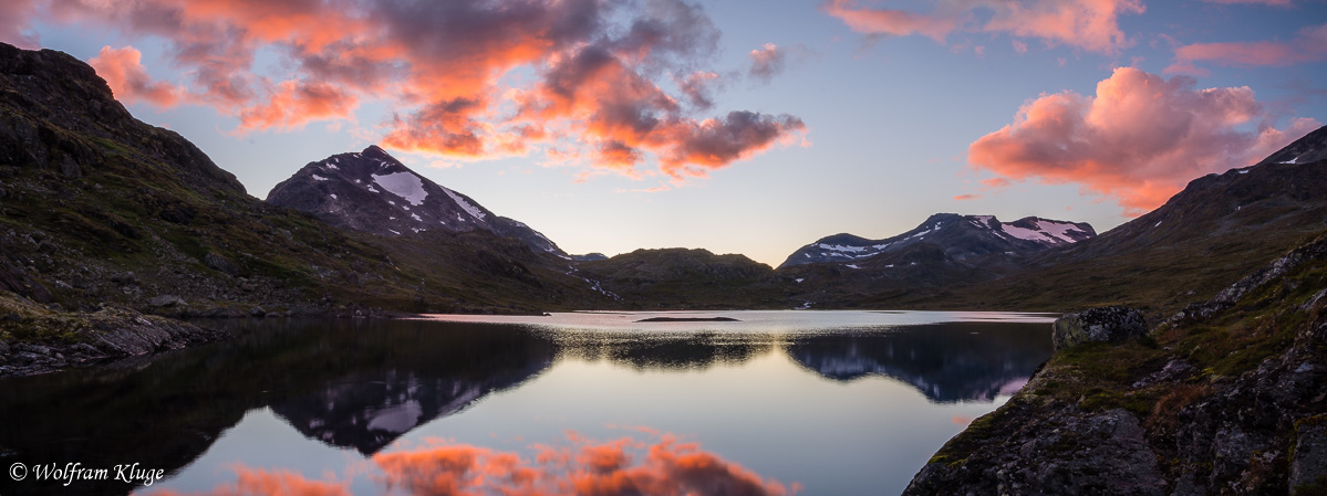 Sonnenuntergang am Hellertjonne-See