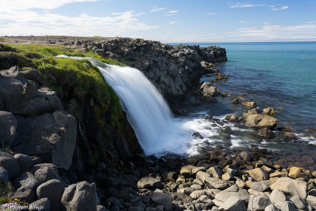 Nausta Wasserfall, südlich von Kopasker